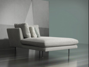lars chaise longue by bonaldo 3D Модель