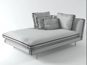 lars chaise longue by bonaldo 3D Model