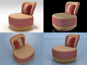 주주 안락 의자 - Moroso의 스시 컬렉션 3D 모델