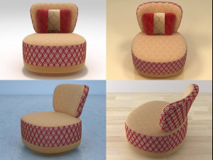 juju armchair - sushi collection by moroso 3D Модель