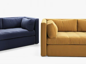 sofa 3 dudukan hackney dari jerami Model 3D