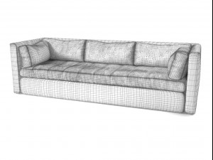 hackney 3-seater sofa by hay Model 3D