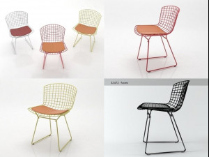 bertoia side chair by knoll Model 3D