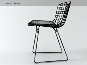 bertoia side chair by knoll Model 3D