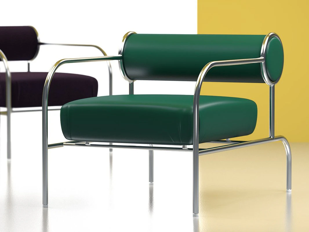 sofa with arms by cappellini 3D Model .c4d .max .obj .3ds .fbx .stl .blend