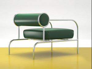 sofa with arms by cappellini Modèle 3D