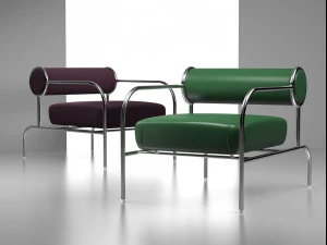 sofa with arms by cappellini 3D Model