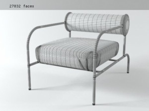 sofa with arms by cappellini Modèle 3D