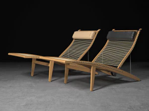 pp524 deckchair by pp mobler 3D Model