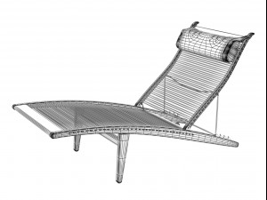 pp524 deckchair by pp mobler Modello 3D