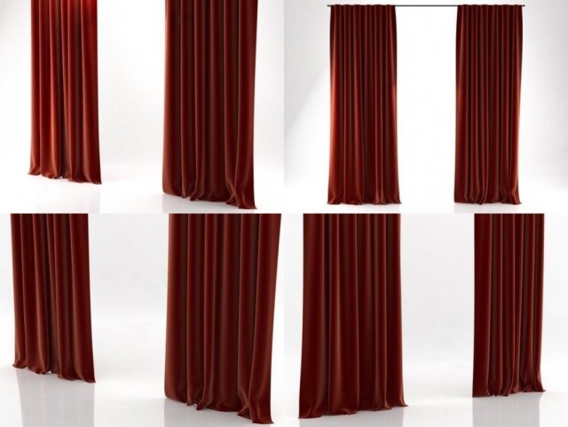 velvet drapery by curtains Modelo 3D .c4d .max .obj .3ds .fbx .stl .blend 