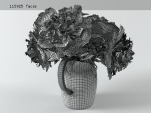 white peonies by smallaccents Modelo 3D