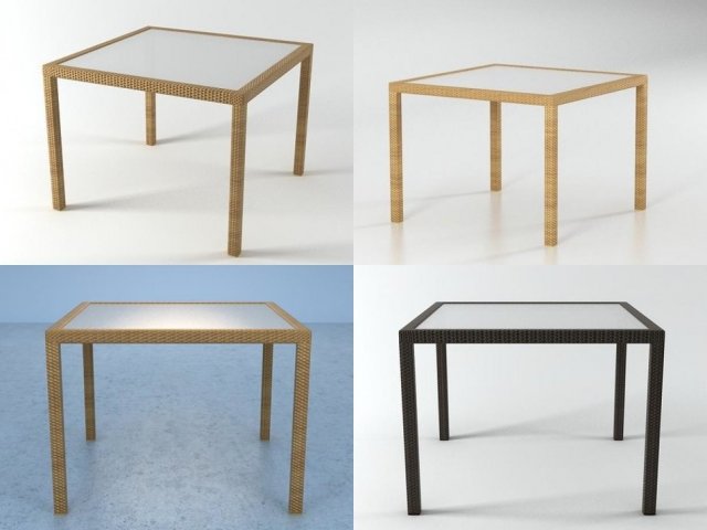 panama dining table 100 by dedon 3D 모델 .c4d .max .obj .3ds .fbx .stl .blend 