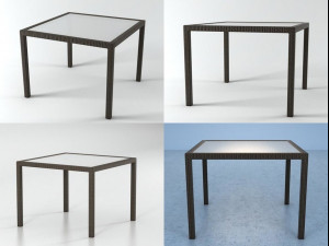 panama dining table 100 by dedon 3D 모델