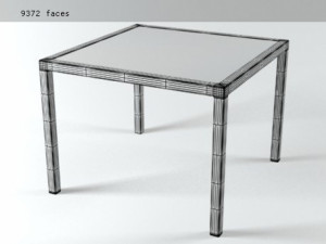 panama dining table 100 by dedon 3D 모델
