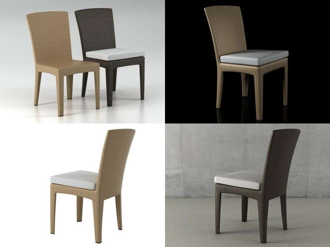 panama sidechair by dedon 3D Model .c4d .max .obj .3ds .fbx .stl .blend 