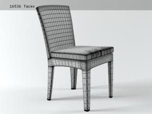 panama sidechair by dedon 3D Model