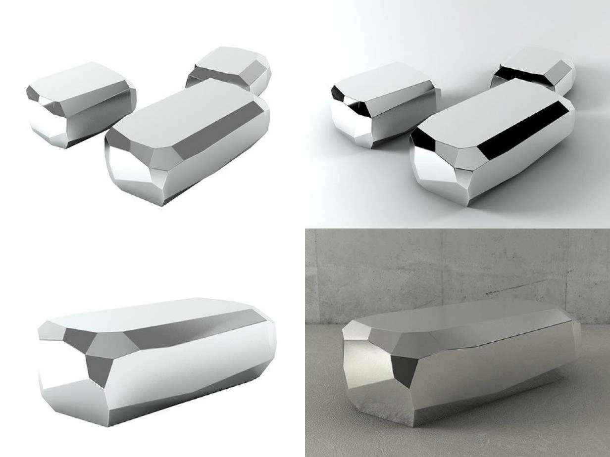 rock tables by ldesign 3D Model .c4d .max .obj .3ds .fbx .stl .blend