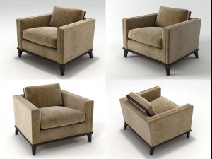 poltrona hudson por donghia Modelo 3D