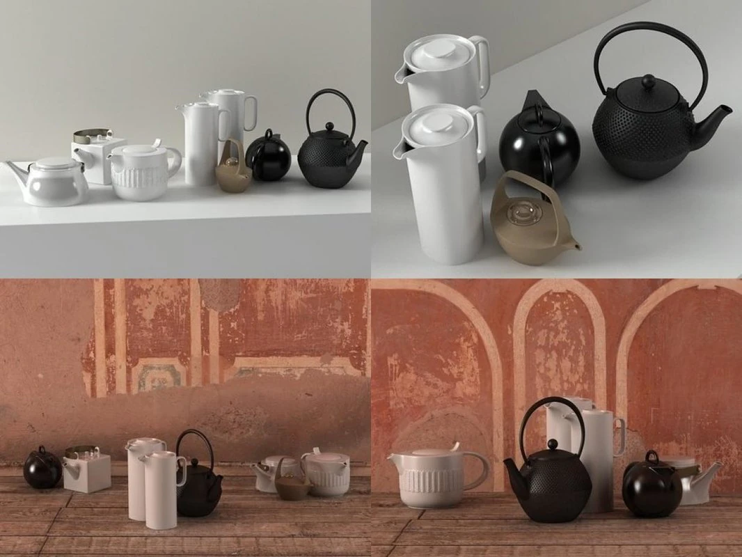 teatime set 3D Model .c4d .max .obj .3ds .fbx .stl .blend 