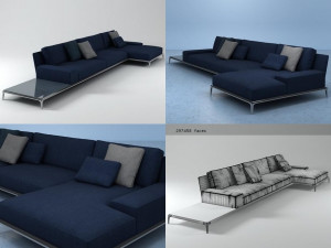 park sofa 01 by poliform 3D Model
