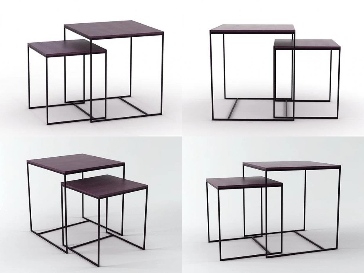 cube tables 3D Model .c4d .max .obj .3ds .fbx .stl .blend 
