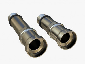plumbing cables 01 fitting Modello 3D