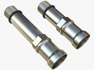 plumbing cables 01 fitting Modello 3D