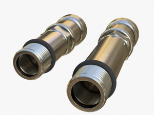 plumbing cables 01 fitting Modello 3D