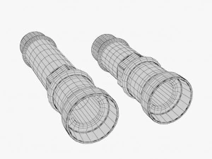 plumbing cables 01 fitting 3D Model
