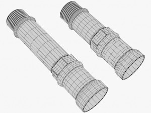 plumbing cables 01 fitting Modello 3D