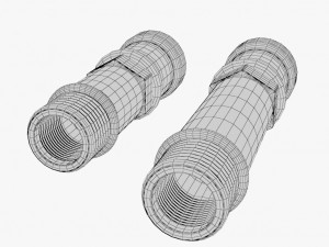 plumbing cables 01 fitting Modello 3D