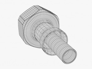 plumbing cables 01 nut 3D Model