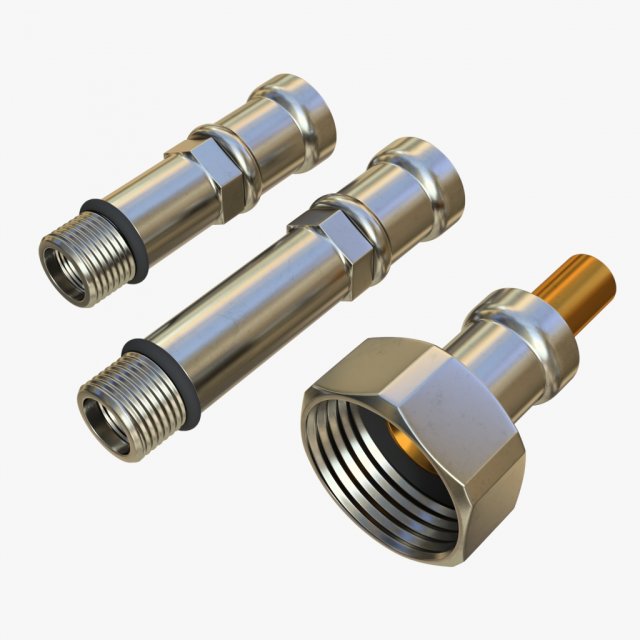 plumbing cables 01 nut fitting Modèle 3D .c4d .max .obj .3ds .fbx .stl .blend 