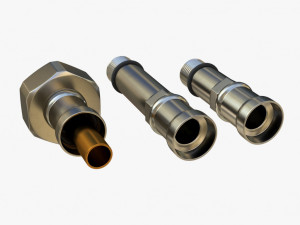 plumbing cables 01 nut fitting Modèle 3D