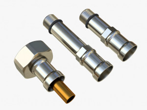 plumbing cables 01 nut fitting Modèle 3D