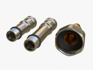 plumbing cables 01 nut fitting 3D Model