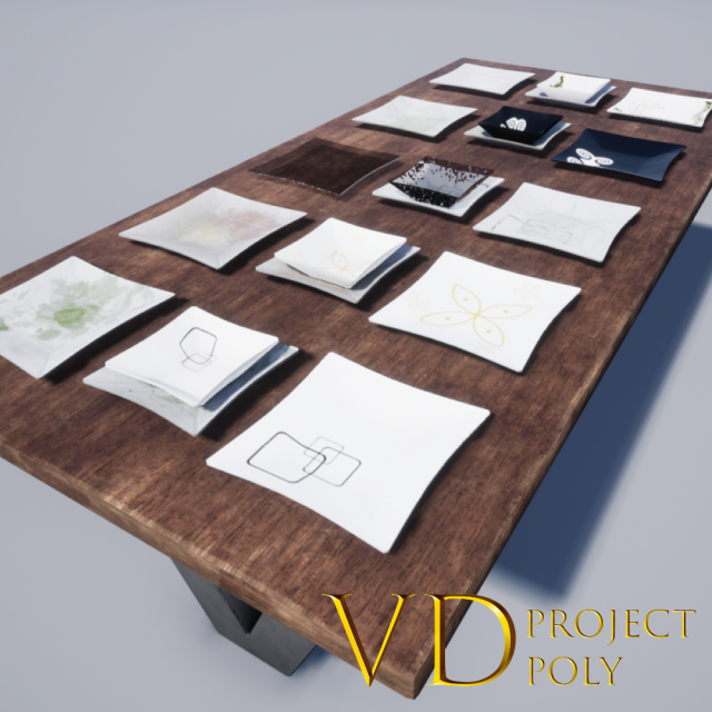 square plates 3D 模型 .c4d .max .obj .3ds .fbx .stl .blend 