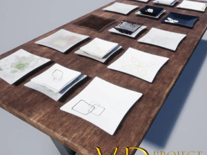 quadratische Platten 3D Modell