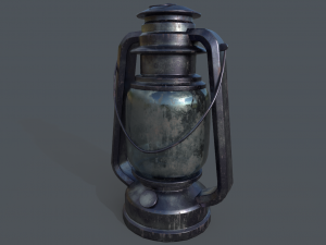 vintage oil lamp 3D Model