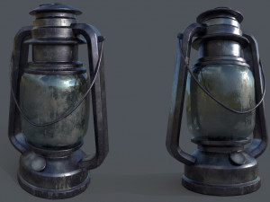 vintage oil lamp 3D Model