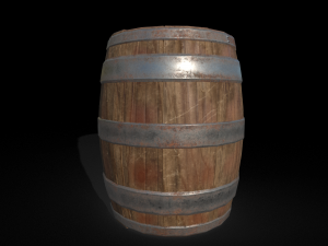 wooden barrel 3D Model