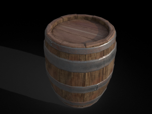 wooden barrel Model 3D