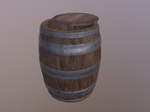 wooden barrel Model 3D