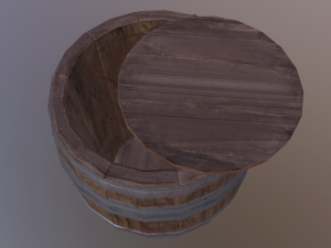 wooden barrel Model 3D