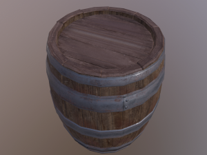 wooden barrel Model 3D