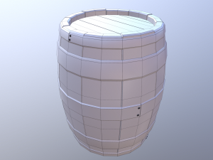 wooden barrel Model 3D