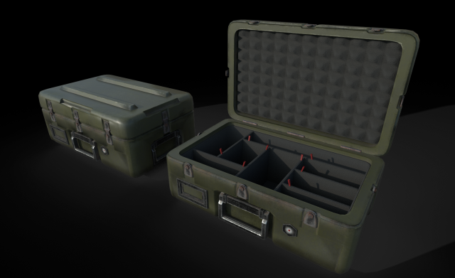 military case 3D Модель .c4d .max .obj .3ds .fbx .stl .blend 