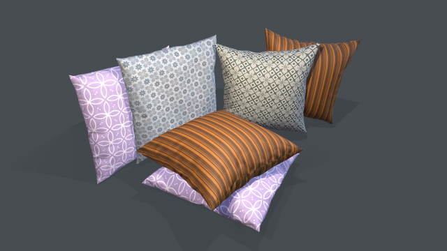 pillows 3D Model .c4d .max .obj .3ds .fbx .stl .blend 