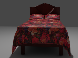 3d bed model Modelo 3D